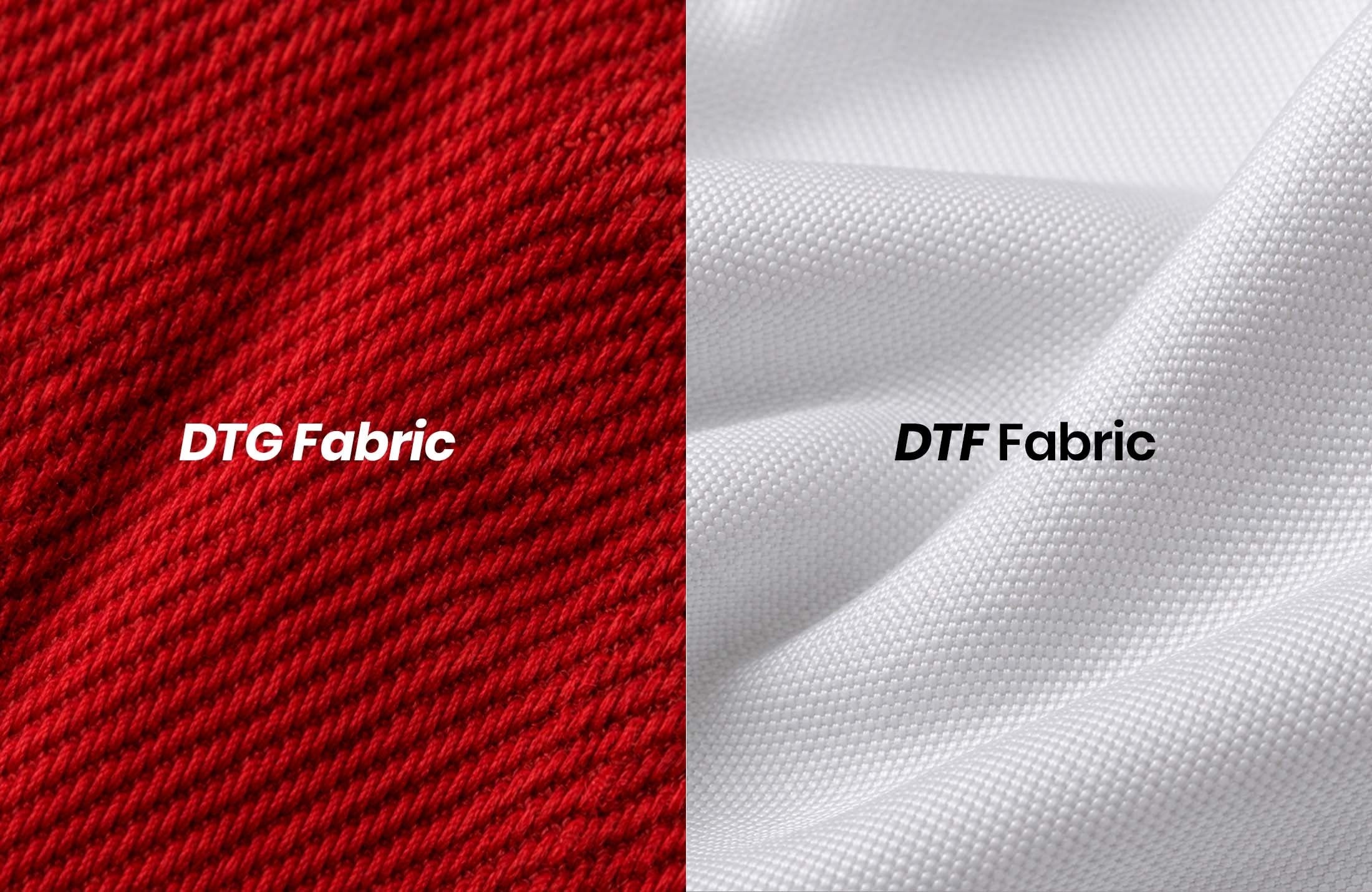 dtg vs dtf different fabrics