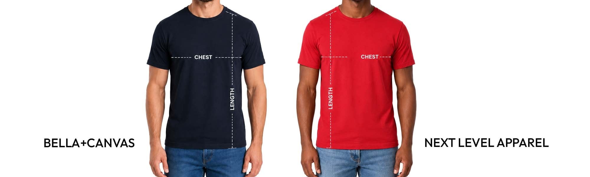 T-shirt fit and sizing guide