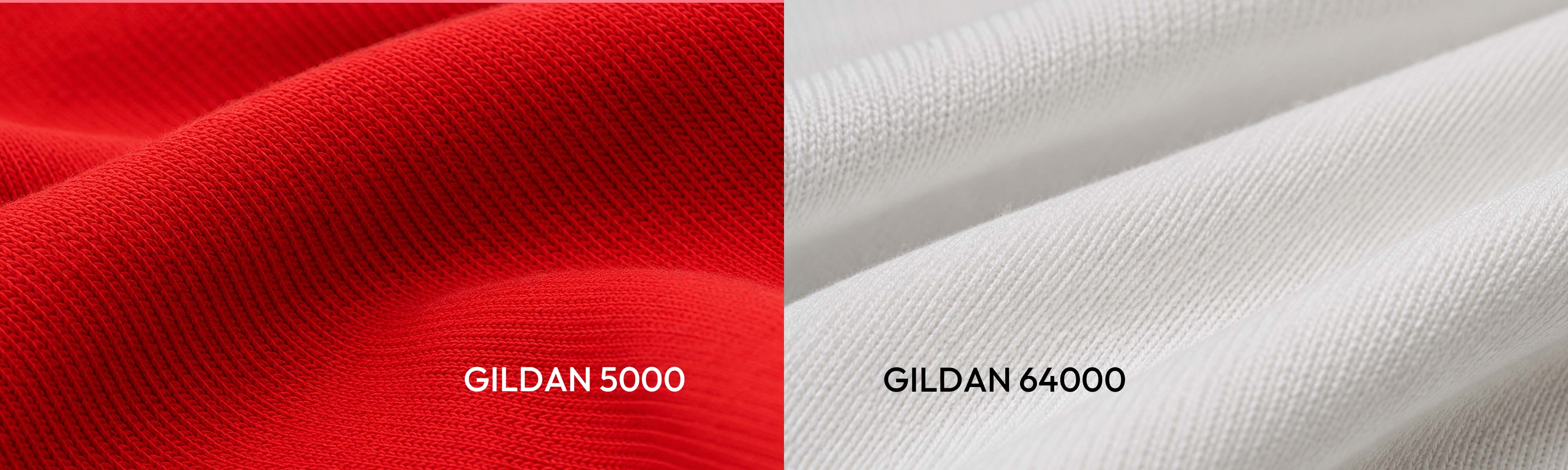 gildan 5000 vs 64000 fabric explain