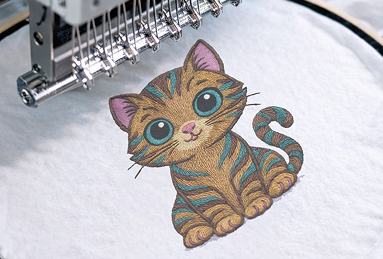 RUN THE EMBROIDERY MACHINE