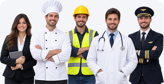 Blank uniforms for hospitality, construction and cleaning industries