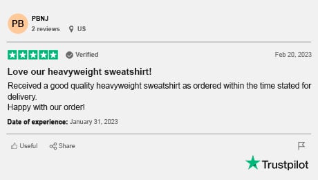 ApparelBus - Review - Love our heavyweight sweatshirts!