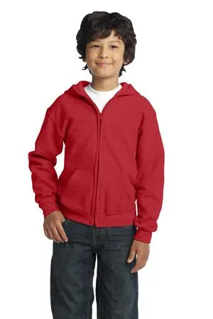 18600B Gildan Heavy Blend Youth Full-Zip Hooded Sweatshirt