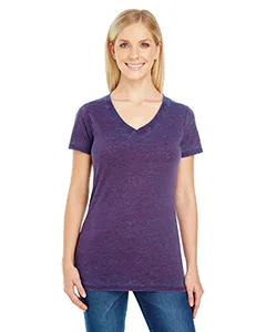 215B Threadfast Apparel Ladies Cross Dye Short-Sleeve V-Neck T-Shirt