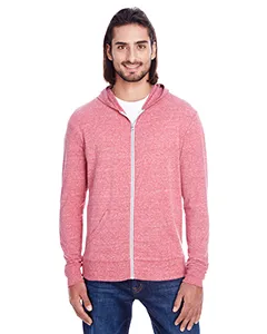 302Z Threadfast Apparel Unisex Triblend Full-Zip Light Hoodie
