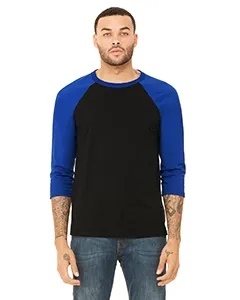 3200 Bella + Canvas Unisex 3/4 Sleeve Baseball Tee