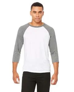 3200 Bella + Canvas Unisex 3/4 Sleeve Baseball Tee