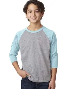 3352 Next Level Youth CVC Three-Quarter Sleeve Raglan