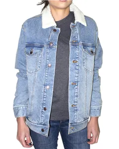 372J Threadfast Apparel Unisex Sherpa-Lined Denim Jacket