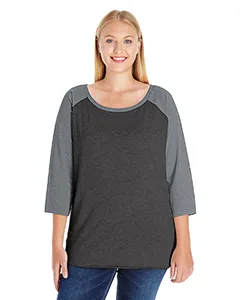 3830 LAT Ladies Curvy Baseball T-Shirt