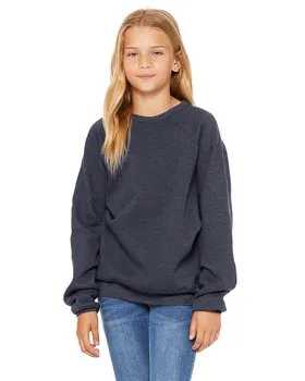 3901Y Bella + Canvas Youth Sponge Fleece Raglan Sweatshirt 3901Y Bella + Canvas Youth Sponge Fleece Raglan Sweatshirt