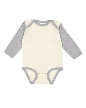4411 Rabbit Skins Infant Long-Sleeve Baby Rib Bodysuit 4411 Rabbit Skins Infant Long-Sleeve Baby Rib Bodysuit