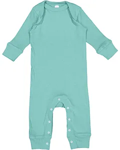 4412 Rabbit Skins Infant Long Legged Baby Rib Bodysuit