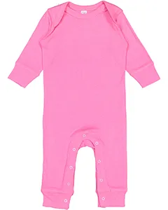 4412 Rabbit Skins Infant Long Legged Baby Rib Bodysuit