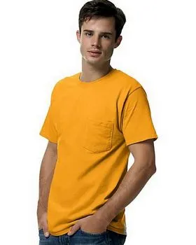 5590 Hanes - Authentic 100% Cotton T-Shirt with Pocket.