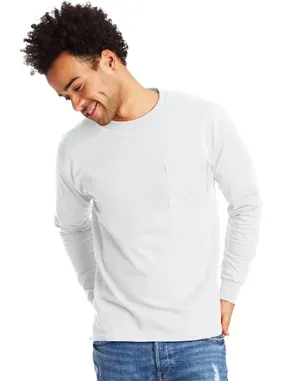 5596 Hanes Mens Authentic-T Long-Sleeve Pocket T-Shirt