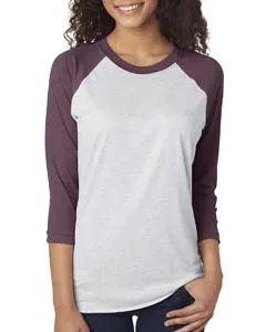 6051 Next Level Unisex Triblend Three-Quarter Sleeve Raglan