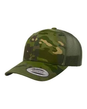 6606MC Yupoong Retro Trucker Multicam Snapback