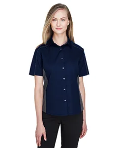 77042 North End Ladies Fuse Colorblock Twill Shirt