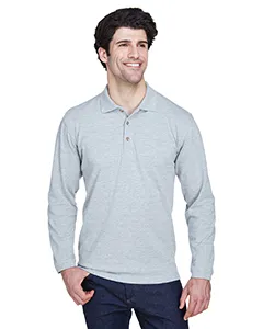 8532 UltraClub Adult Long-Sleeve Classic Piqué Polo