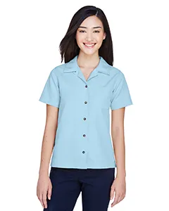 8981 UltraClub Ladies Cabana Breeze Camp Shirt