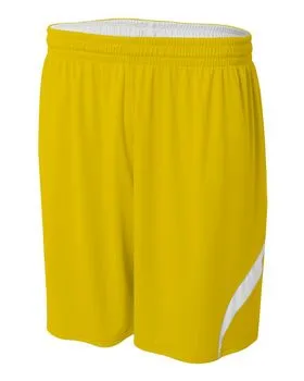 NB5364 A4 Youth Performance Double/Double Reversible Basketball Short