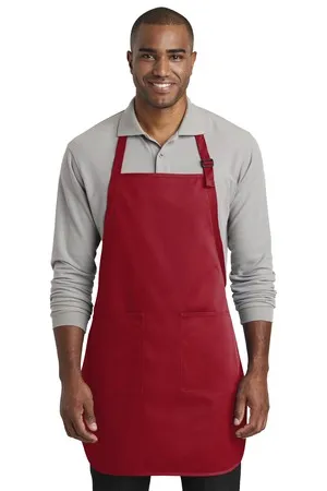 A600 Port Authority Full-Length Two-Pocket Bib Apron.