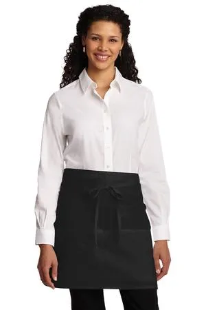 A706 Port Authority Easy Care Half Bistro Apron with Stain Release.