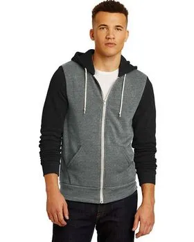 AA32023 Alternative Colorblock Rocky Eco -Fleece Zip Hoodie.