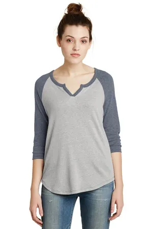 AA5060 Alternative Womens Outfield 3/4-Sleeve Vintage 50/50 Tee.