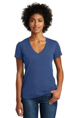 AA6097 Alternative Womens Weathered Slub So-Low V-Neck Tee.
