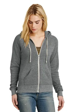 AA9573 Alternative Womens Adrian Eco -Fleece Zip Hoodie.