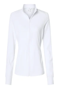 A1015 Adidas Golf Womens Performance Textured Full-Zip Jacket