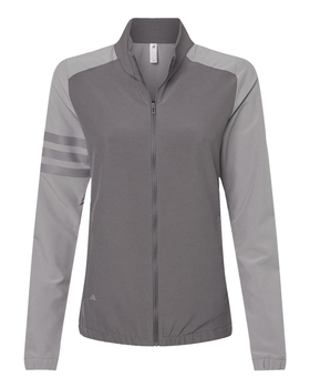 A268 Adidas Golf Womens 3-Stripes Full-Zip Jacket