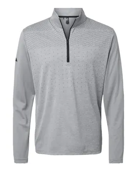 Adidas Golf A522 Heather Block Print Quarter-Zip Pullover