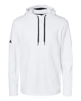 A530 adidas Golf Textured Mixed Media Hooded Sweatshirt
