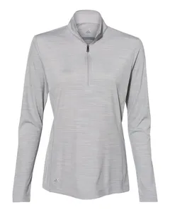 A476 adidas Golf Womens Lightweight Mélange Quarter-Zip Pullover