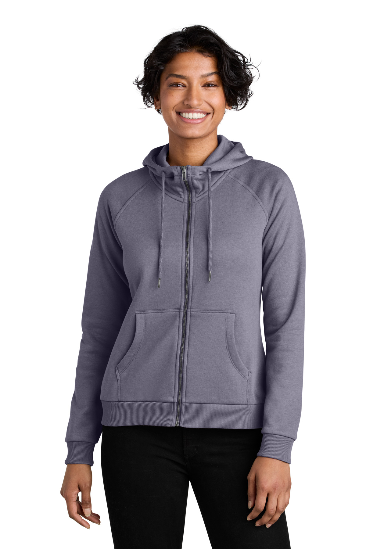 AL5003 AllMade Womens Organic CVC Fleece Full-Zip Hoodie
