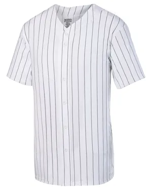 1685 Augusta Drop Ship Unisex Pin Stripe Full Button Baseball Jersey