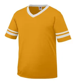 361 Augusta Sportswear Youth V-Neck Jersey with Striped Sleeves