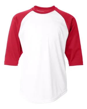 2133 Badger Youth B-Core 3/4 Sleeve Baseball T-Shirt