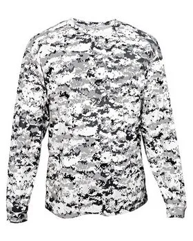 2184 Badger Youth Digital Camo Long Sleeve T-Shirt