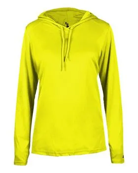 4165 Badger Womens B-Core Long Sleeve Hooded T-Shirt