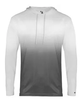 4205 Badger Ombre Long Sleeve Hooded T-Shirt
