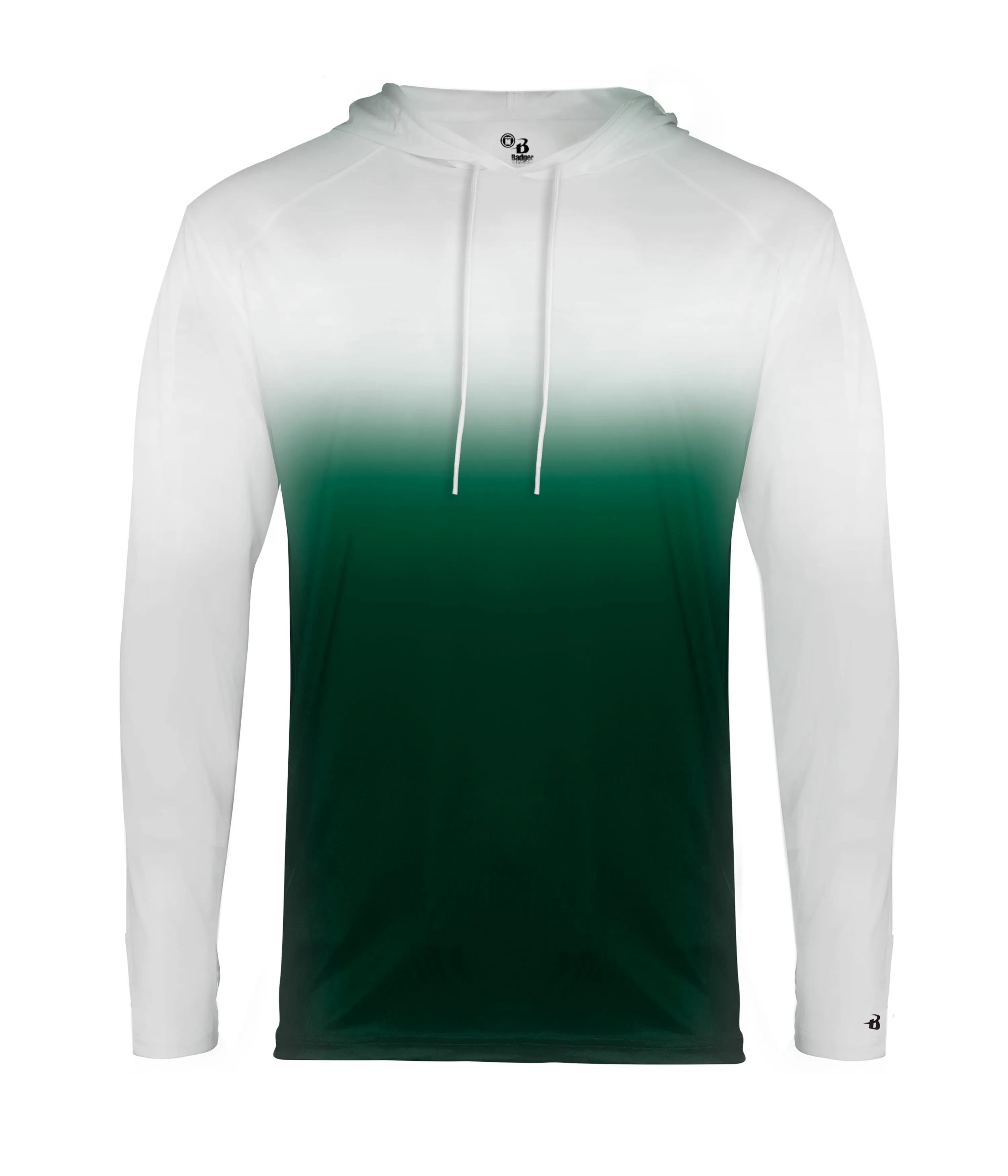 420500 BADGER OMBRE HOOD TEE