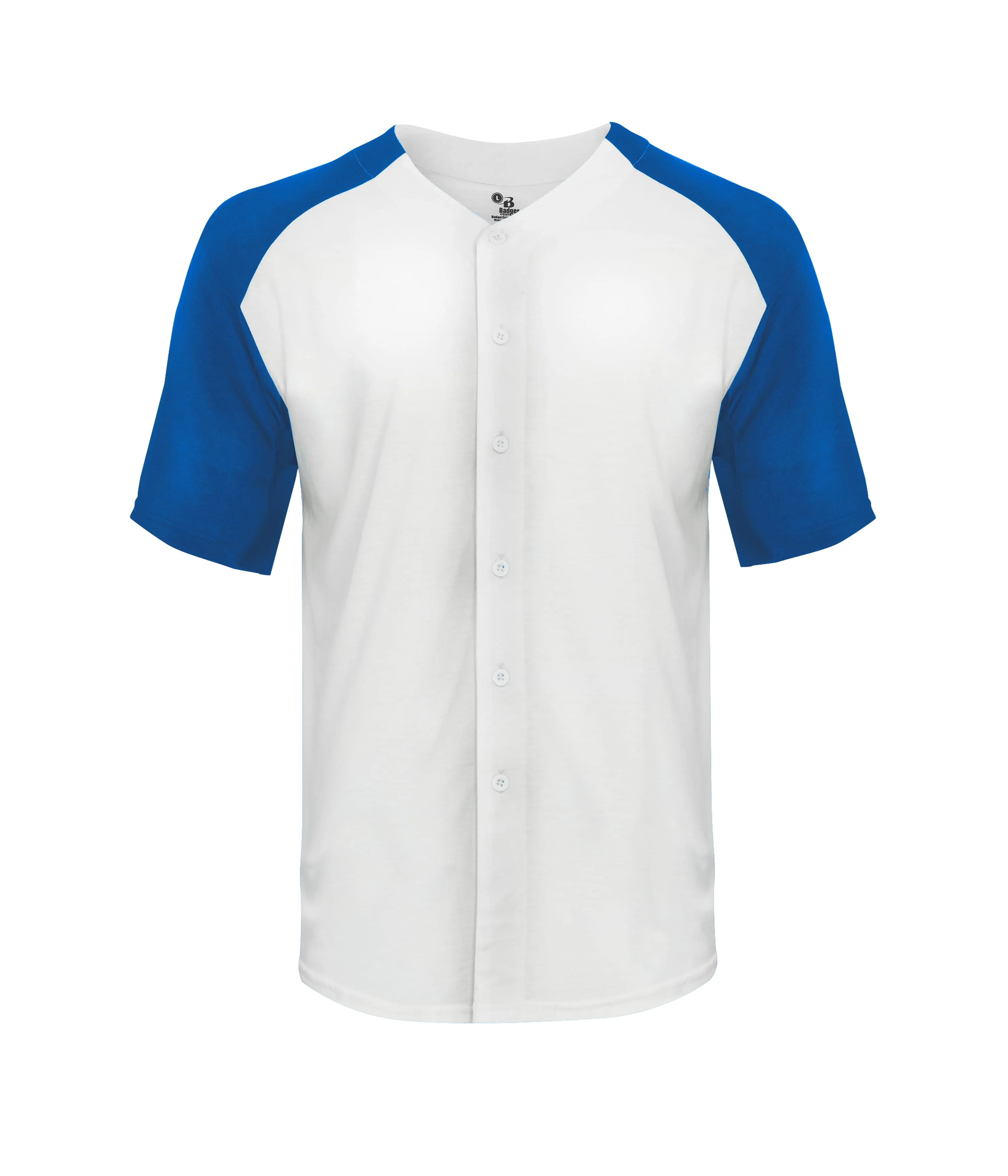 495000 BADGER TRI-BLEND FULL BUTTON TEE