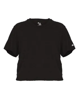 4963 Badger Womens Tri-Blend Crop T-Shirt