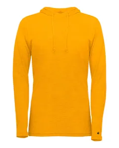 4965 Badger Womens Tri-Blend Surplice Long Sleeve Hooded T-Shirt
