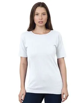 3300 Bayside Womens USA-Made Scoop Neck Tee