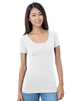 3405 Bayside Womens USA-Made Scoop Neck Tee